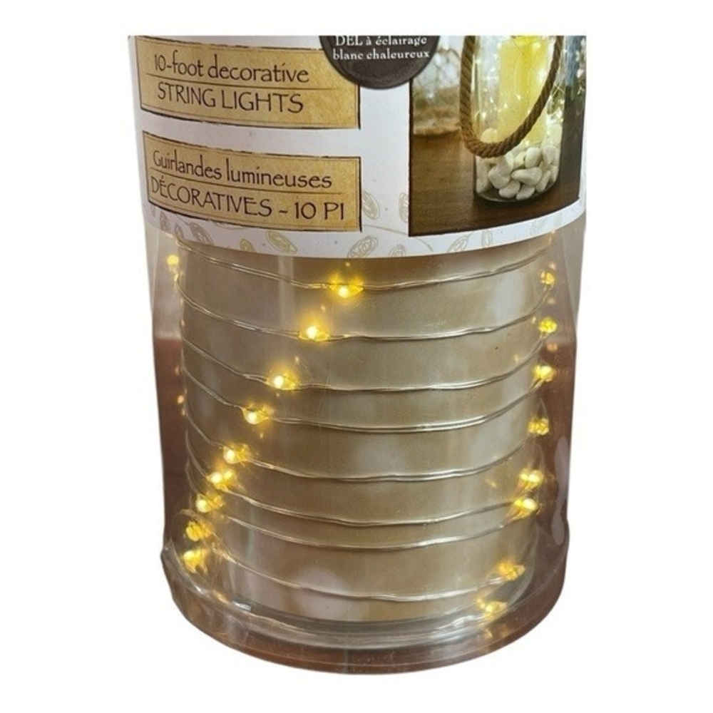 Apothecary & Company Micro LED String Lights 10ft Battery Powered White NIB - Picture 6 of 8